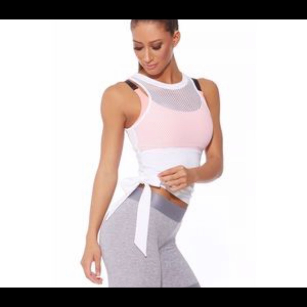 Bombshell sportswear black side tie tank